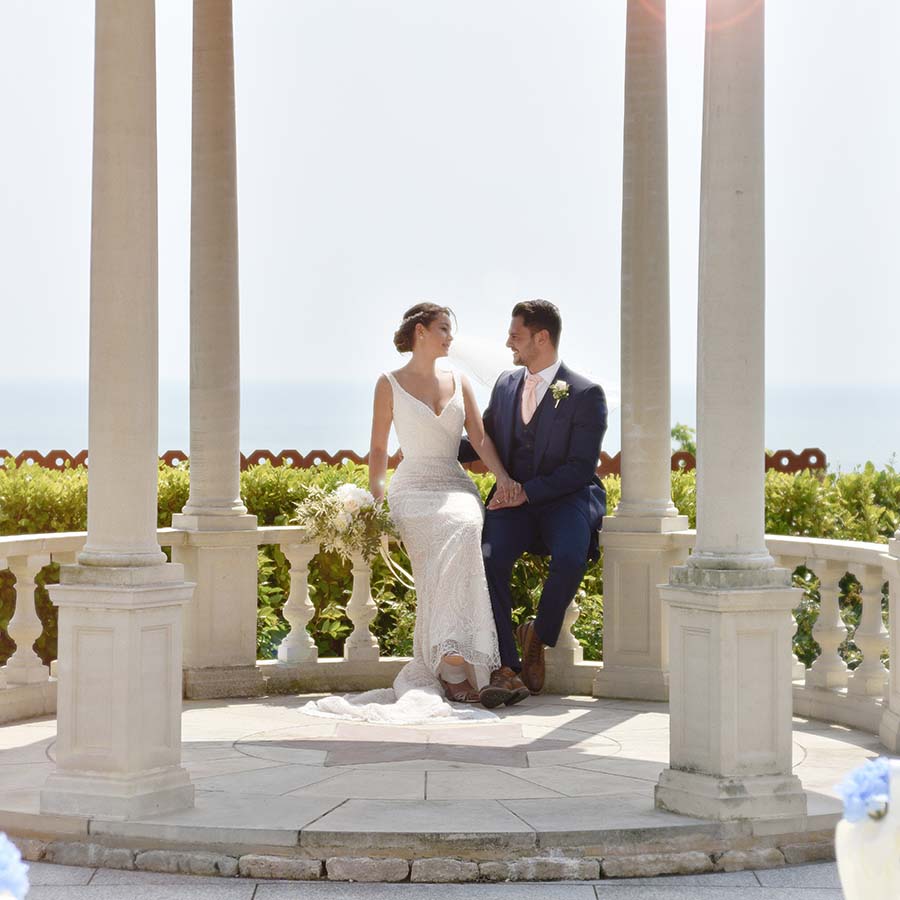 Bride & Groom in the doric temple