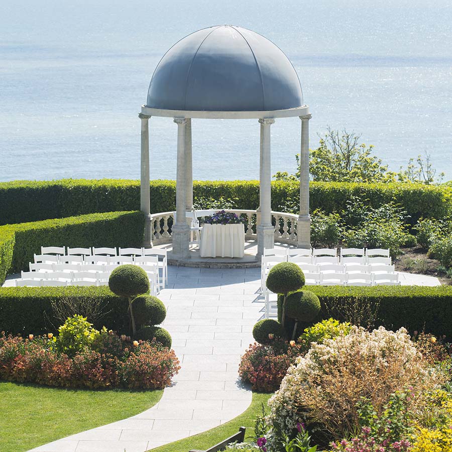 Coastal Terrace civil ceremony setup