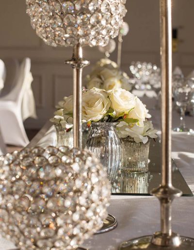 Crystal wedding table decorations