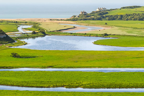 Seven Sisters National Park, Cuckmere River Valley, East Sussex, England