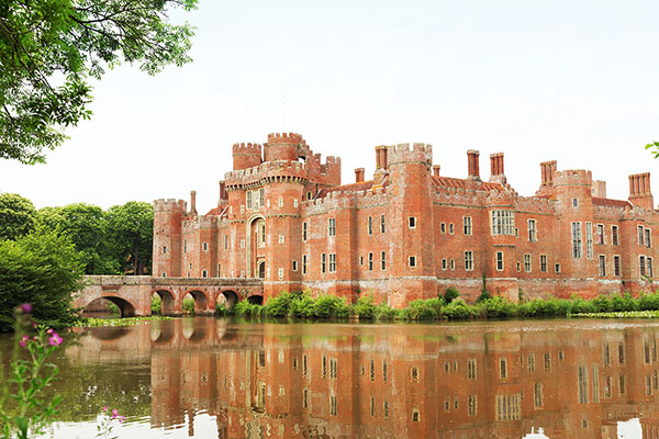 Herstmonceux Castle Gardens and Grounds in England East Sussex 15th century UK