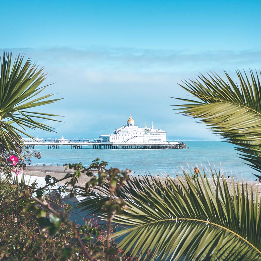 Landscape by the sea. Eastbourne Pier, East Sussex