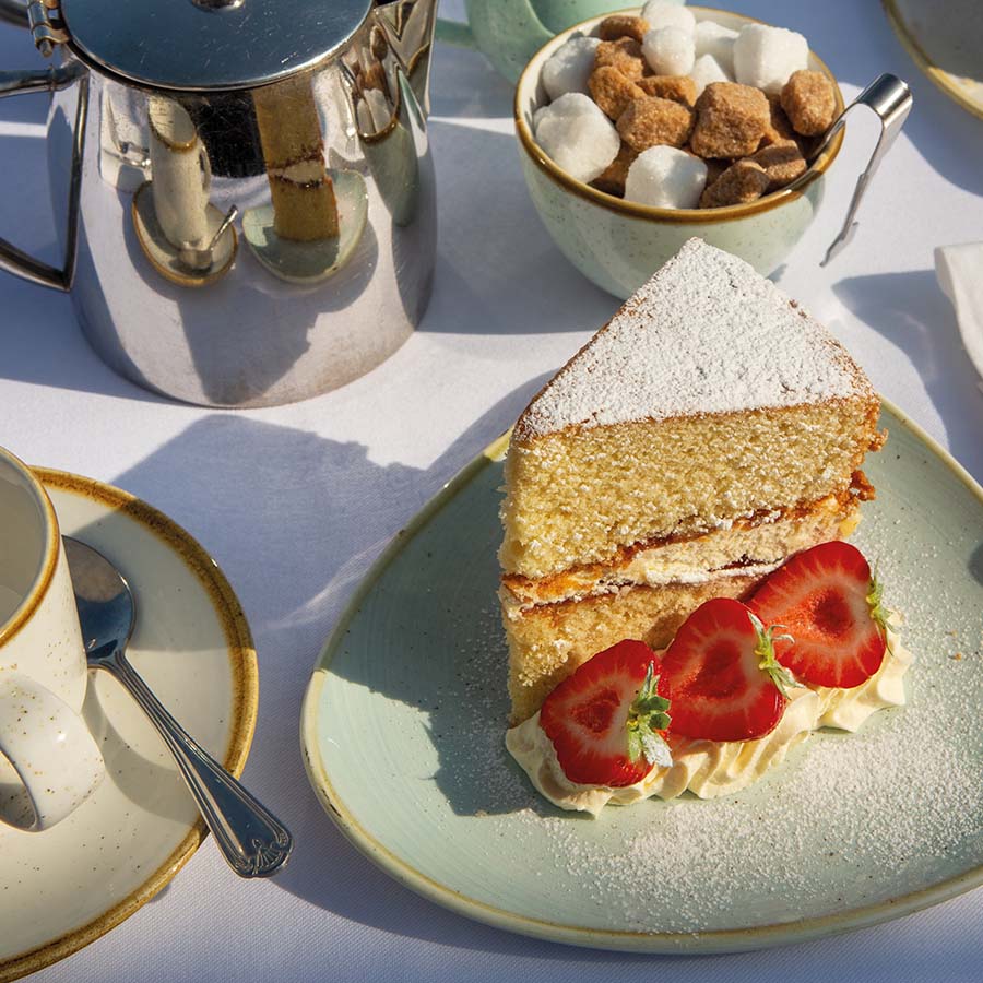 Hydro Hotel tea cake and jam on plate